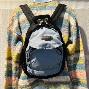 Eddie Bauer Small/Mini Unisex Backpack/Purse Light Blue Vintage (Like New!)